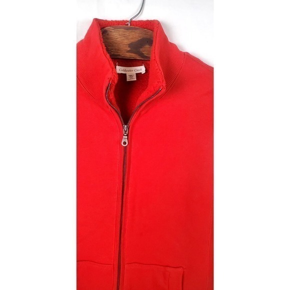 Coldwater Creek Womens Fleece Lined Red Zip Vest Thick Soft Size 1x XL - Picture 4 of 4